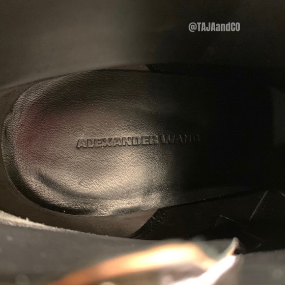 ALEXANDER WANG: Metallic Floating Heel Zip Bootie - Picture 10 of 11